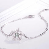 Zircon Snowflake Hipster Bracelet for Women Girls Christmas Gift