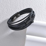 Acheerup Woven Leather Bracelet - Cross Bracelet - Christmas Gift