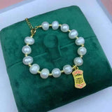 Natural Freshwater Pearl Bracelet Women Fine Jewelry Bangle