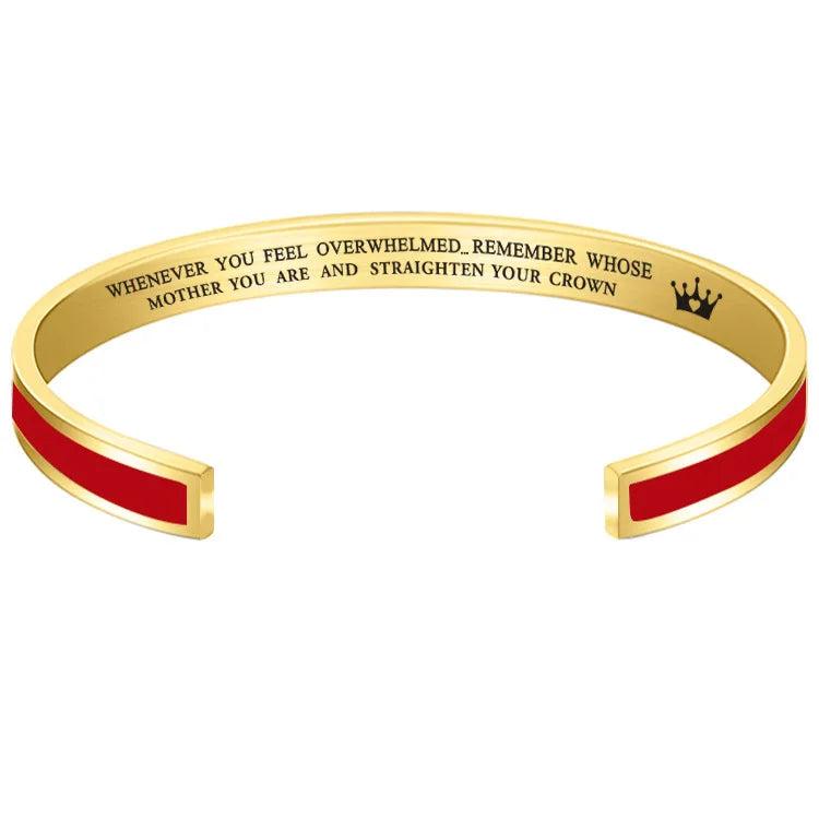 Adjustable Cuff Bangle Holiday Gift Bracelet for Family