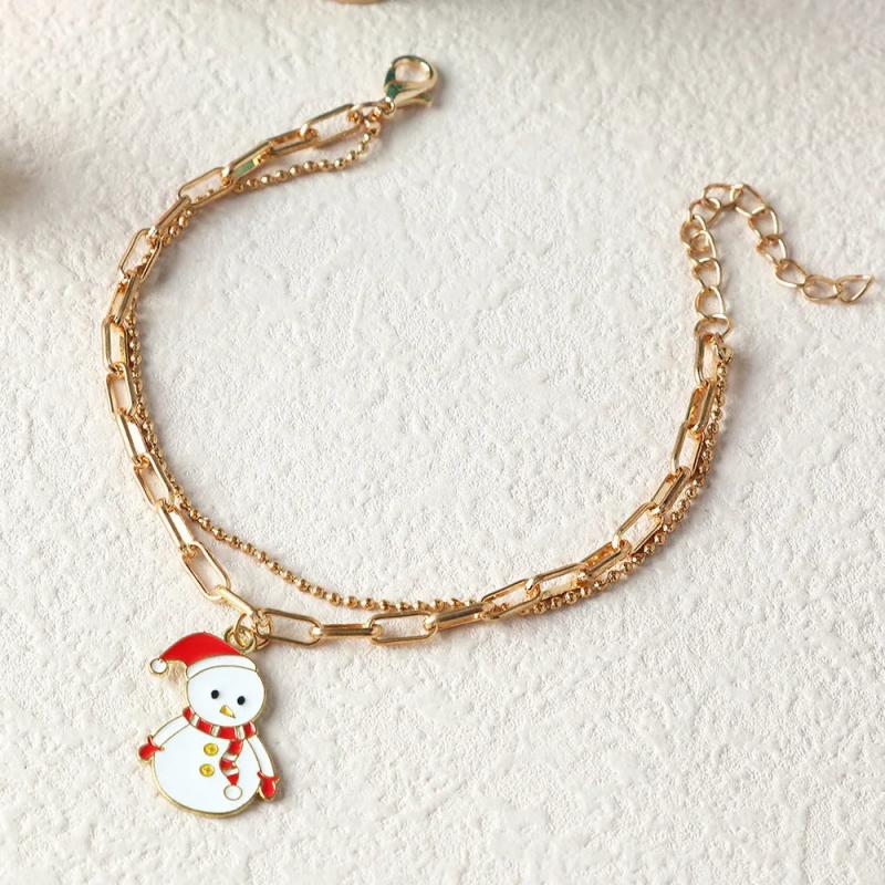 Christmas Snowman Shoe Bracelet for Girls