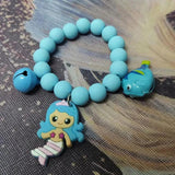 Colorful Beads Bell Charm Bracelet for Kids