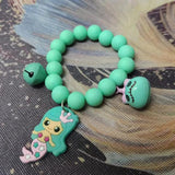 Colorful Beads Bell Charm Bracelet for Kids