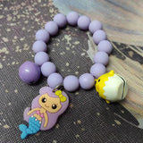 Colorful Beads Bell Charm Bracelet for Kids