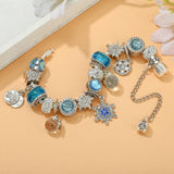 Crystal Snowflake Beads Christmas Snow Night Charm Bracelets For Women