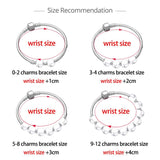 Crystal Snowflake Beads Christmas Snow Night Charm Bracelets For Women