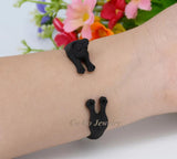 Vintage Hippie Pug Bangles Boho Dog Love Charms Bracelet