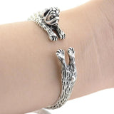 Vintage Hippie Pug Bangles Boho Dog Love Charms Bracelet