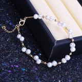 Freshwater Pearl Bracelet Layered Adjustable Bangle for Women Party
