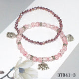 Stone Cracked Crystal 2 Circle Bracelet Woman Gift