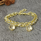 Thick Cuban Chain Bracelet with Cut Zircon - WB1238G