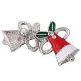 18mm Crystal Christmas Bell Snap Button for Bracelet