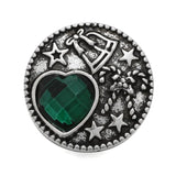 10pcs Christmas Candy Cane Bells Rhinestone Snap Buttons for DIY Snap Bracelets