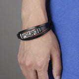 Viking Vintage Compass Multilayer Leather Bracelet Christmas Gift