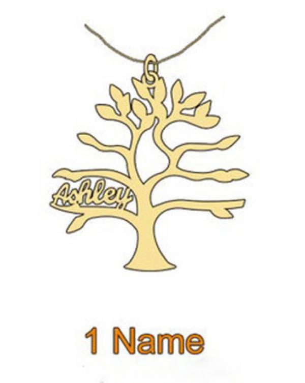 Custom Tree Of Life Name Necklace Personalized Stainless Steel Pendant