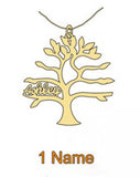 Custom Tree Of Life Name Necklace Personalized Stainless Steel Pendant