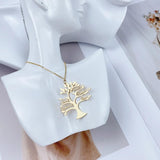 Custom Tree Of Life Name Necklace Personalized Stainless Steel Pendant