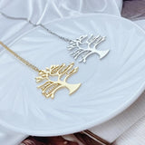 Custom Tree Of Life Name Necklace Personalized Stainless Steel Pendant