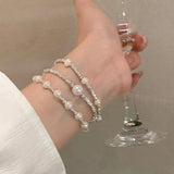 925 Silver Pearl Bracelet for Women Elegant Hand Jewelry