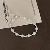 925 Silver Pearl Bracelet for Women Elegant Hand Jewelry