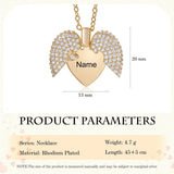 Custom Name Heart Locket Necklace Zirconia Paved Engraved Pendant