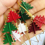 Macrame Christmas Tree Bracelet XMAS Lucky Charm Couple Gift