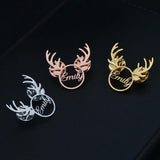Custom Stainless Steel Name Letter Lapel Brooch for Women