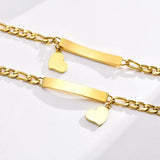 Personalized Heart Engrave ID Bracelet for Women