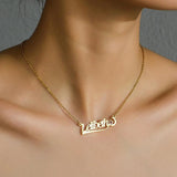 Customized Name Necklace for Women with Zircon Star Moon Pendant