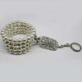 Simulated Pearl Multilayer Elastic Charm Bracelets Women Accessories