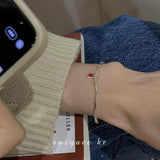 Red Love Bracelet Ins Niche Adjustable Jewelry Women