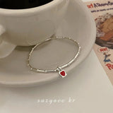 Red Love Bracelet Ins Niche Adjustable Jewelry Women