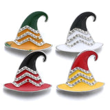 10pcs Christmas Hat Snap Buttons for 18mm Snap Bracelets DIY Jewelry