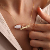 Custom Stainless Steel Name Necklace Personalized Letter Nameplate Pendant