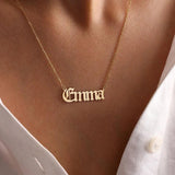 Custom Stainless Steel Name Necklace Personalized Letter Nameplate Pendant