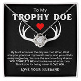 Trophy Doe Necklace for Wife, Hunting Gift, Christmas Present