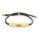 Stainless Steel and Red Braided Rope Bracelet Engraved Merry Christmas Gift