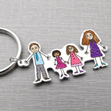 Custom Child's Drawing Keychain Personalized Handwriting Keyring