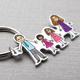 Custom Child's Drawing Keychain Personalized Handwriting Keyring