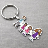 Custom Child's Drawing Keychain Personalized Handwriting Keyring
