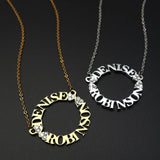 Two Names Necklace Custom Name Pendant Jewelry Gift for Her