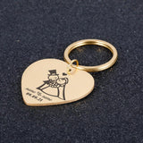 Personalized Name & Date Keychains Anniversary Wedding Gift for Boyfriend
