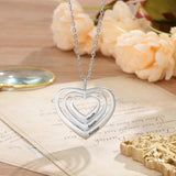 JewelOra Custom 3 Hearts Pendant Necklace Personalized Engraving Name