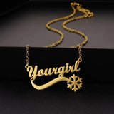 Personalized Snowflake Name Pendant Necklace
