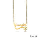 Personalized Snowflake Name Pendant Necklace