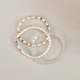 Freshwater Pearl Bracelet 925 Silver Agate Stone Women Gift