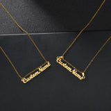 Custom Name Necklaces For Women Stainless Steel Double Letter Adjustable Choker