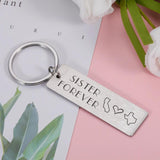 Sister Long Distance Relationship Keychain Personalized Gift