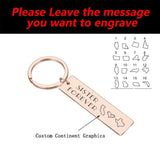 Sister Long Distance Relationship Keychain Personalized Gift