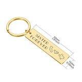 Sister Long Distance Relationship Keychain Personalized Gift